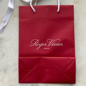 Roger Vivier paper bag with ribbon